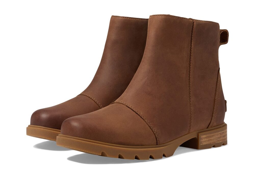 Sorel Women's Emelie LLL Zip Waterproof Boot - Velvet Tan, Gum 2-8.5